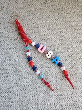 USA Chunky Letter Keychain